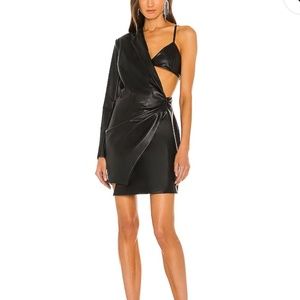 Ronny Kobo Sabrina Cut Out Blazer Dress in Black, small